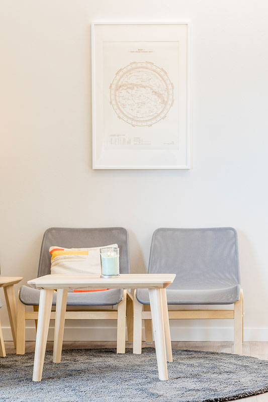 Pilates studio lobby